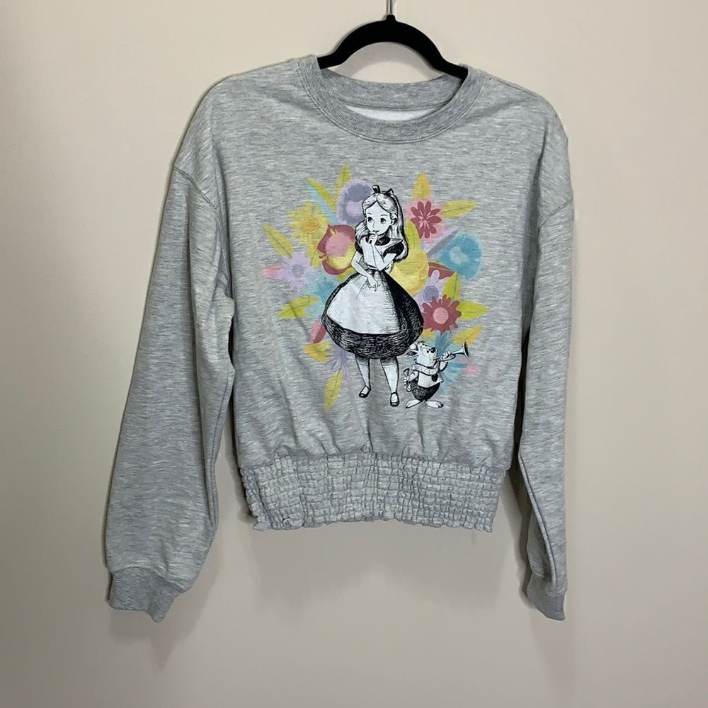 Alice in Wonderland gray sweatshirt medium (C1)